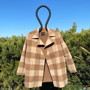 Checkered Gingham Camel Jacket ☀️